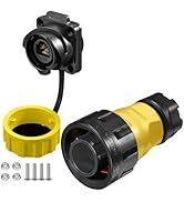 CNLINKO YM-24 RJ45 Connectors, 8P8C Dual Port Connector, Circular Connector for Network Connectio...