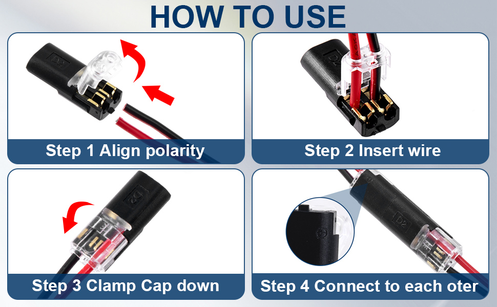 Hzopcw Quick Clip Fasteners Wire Connector