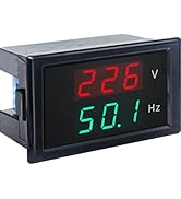 KETOTEK Digital AC Voltmeter Panel Mounting Meter AC80-300V Frequency Counter 45.0-65.0 HZ LED Di...