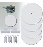 WunoShop 4 Pcs Ceiling Cover Plate, Metal Blank Cleanout Cover Plate with Center Hole,5 inch Roun...