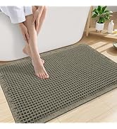 Smiry Waffle Bath Mat 30x20, Extra Soft Absorbent Bathroom Rugs, Non Slip Machine Washable Quick ...
