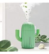 YINGJEE Mini Humidifier Single Room Humidifiers with Night Light Portable Cactus Air humidifier f...
