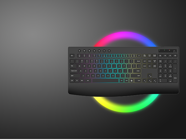 light up keyboard wireless