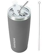 BJPKPK 20 oz Insulated Tumbler With Lid And Straw Stainless Steel Tumblers Coffee Mug Thermal Cup...