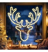 Christmas Large Reindeer Lights Decoration - 134LED Waterproof Christmas Outdoor Lighted Large El...