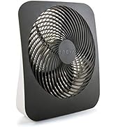 Treva 10-Inch Portable Fan, Powered by Battery and/or AC Adapter - Desk Fan Air Circulating with ...