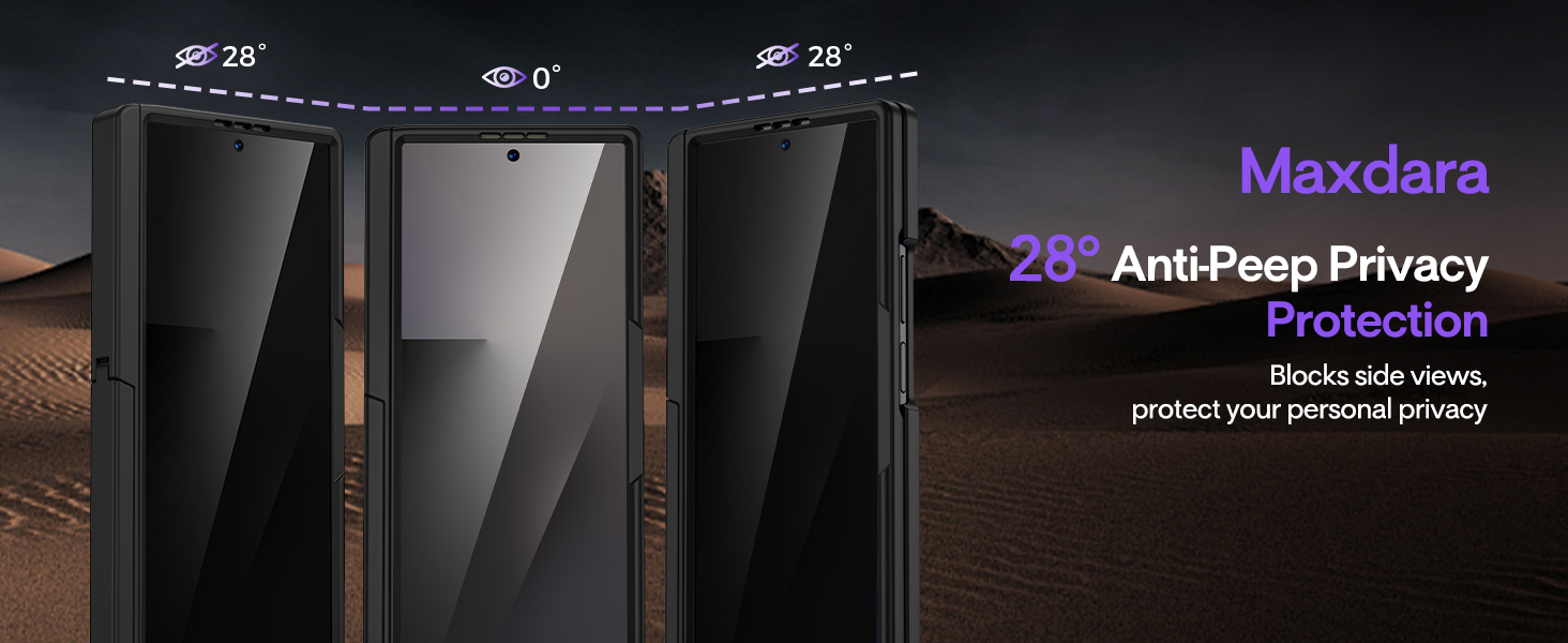 Maxdara for Z Fold 7 Magnetic Case with Kickstand