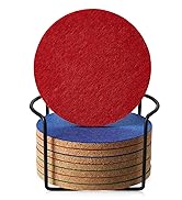 LIFVER Felt Coasters for Dining Table, Absorbent Outdoor Coasters for Drinks, Furniture Colorful ...