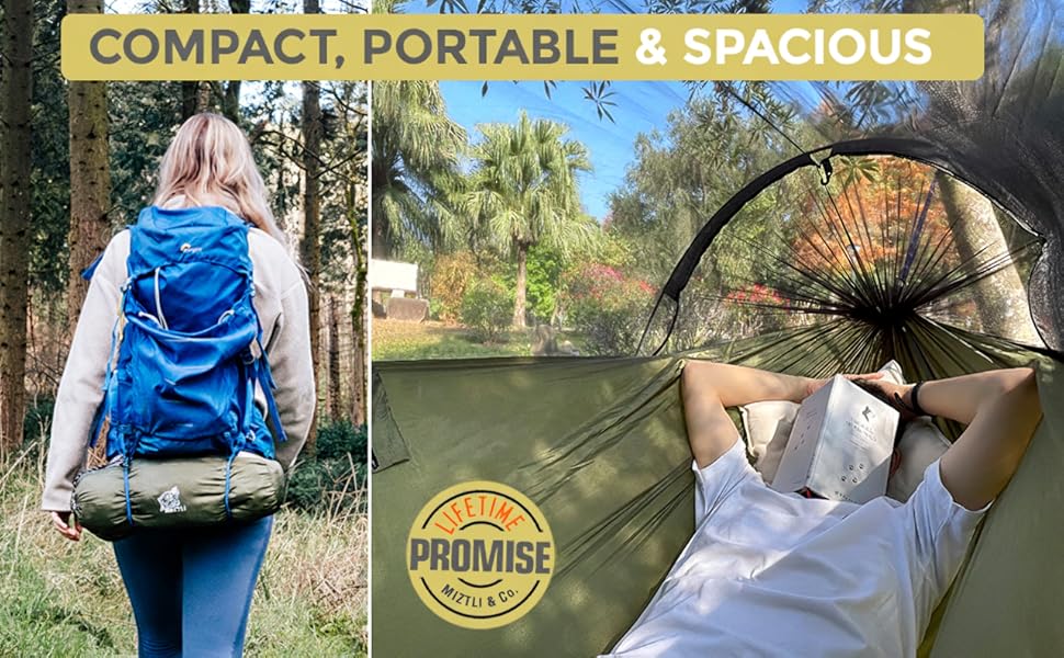 Miztli Compact Portable Camping Hammock with Net