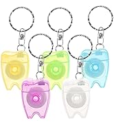 Healifty Dental Floss Mini Box Floss Picks Keychain Dental Floss for Home and Travel 5pcs
