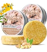 Loobexery 2PCS Ginger Shampoo Bar for Gray Hair, Natural Organics Shampoo and Conditioner Bar for...