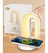 Gemmac 3-in-1 Multifunctional Bedside Lamp with Wireless Charger Bluetooth Speaker, 15W Fast Char...