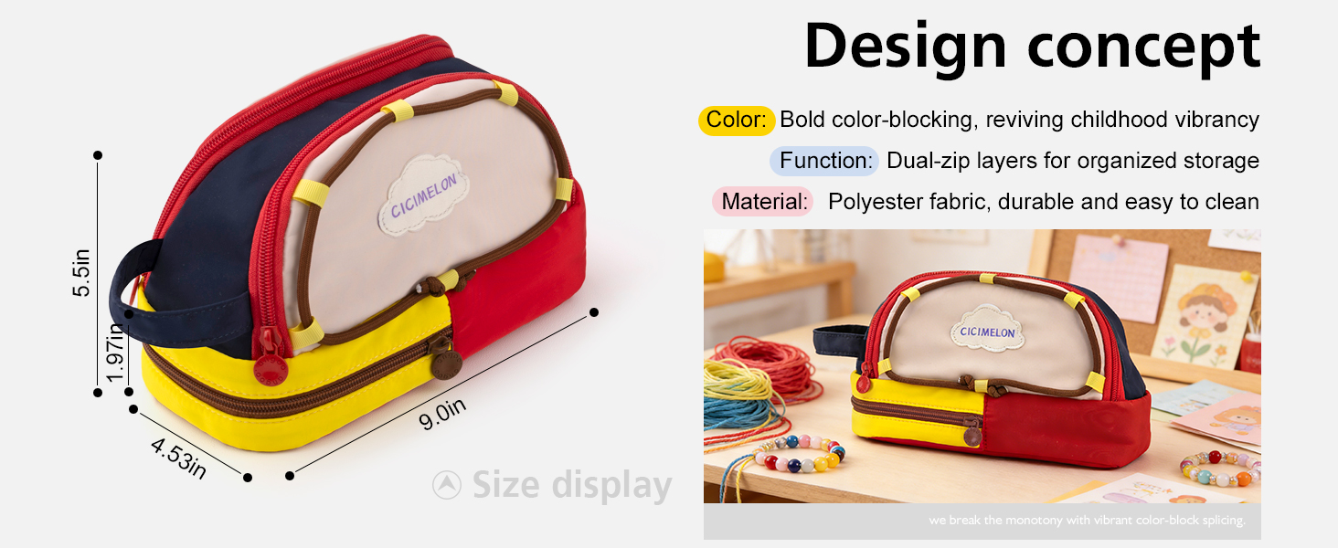 cute compact design pencil bag