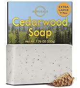 O Naturals Exfoliating Soap Bar Cedarwood - Natural Exfoliating Bar Soap - Heavy Grit Mens Soap -...