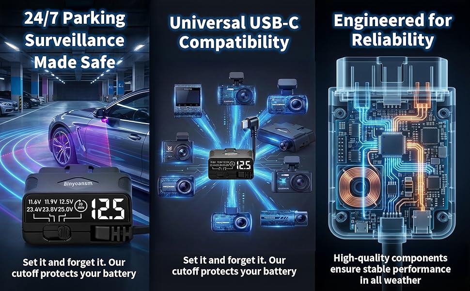 OBD-II dash cam cable for car