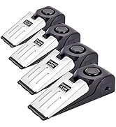 TOWODE Door Stop Alarm with 120DB Siren Door Stop for Home &amp; Travel (Black) (Pack of 4)
