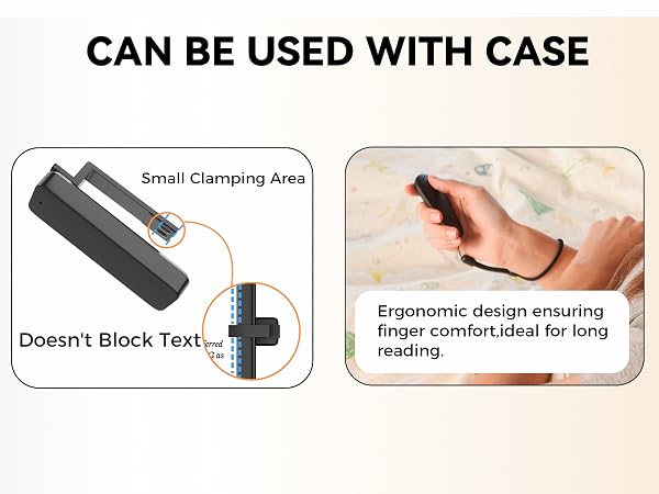 Ergonomic design ensuring finger comfort, ideal for long reading.