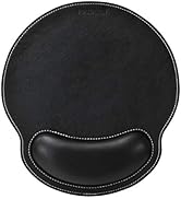 MAIDERN Mouse Pad with Wrist Support ,PU Leather Mouse Pad Wrist Support,Ergonomic Memory Foam,Wa...
