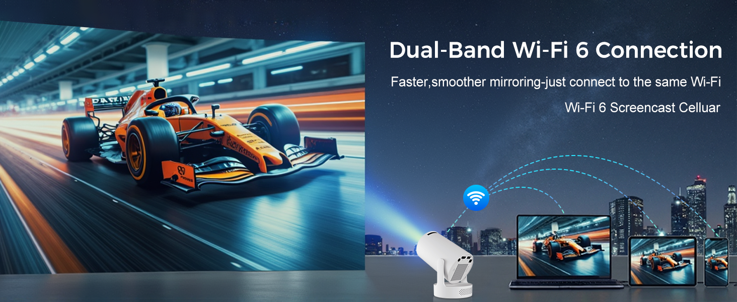 Mini Projector with WiFi and Bluetooth