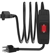 Newdeli 6FT Outdoor Extension Cord Waterproof with Switch On/Off 14AWG 3 Prong Black Heavy Duty 1...