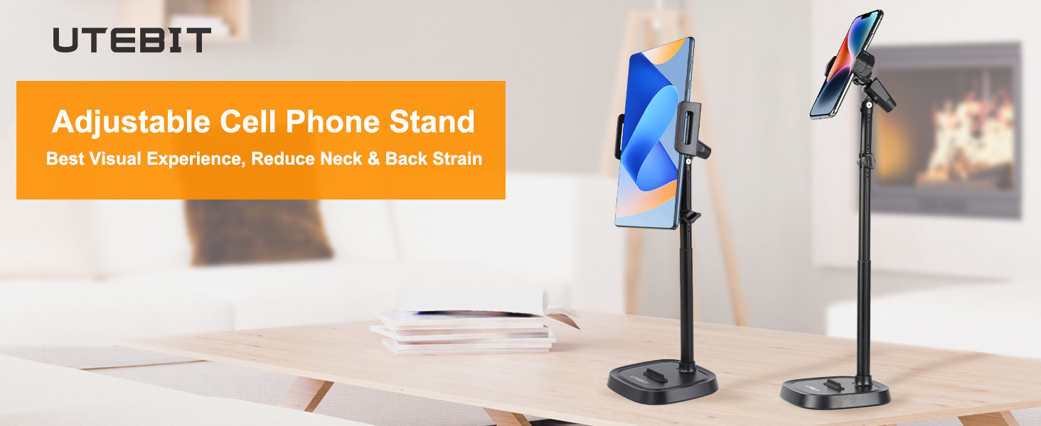UTEBIT Adjustable Phone Stand for Desk