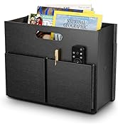ABC life Magazine Holder Stable Magazine Rack Floor, Foldable PU Leather Newspaper Book Storage B...