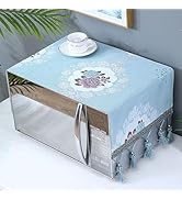 Microwave Oven Top Cover Dustproof Machine Protector Decorative Kitchen Appliance Cover - Blue Sm...