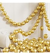 Adeyoo Gold Linking Balloons, 60PCS 6 Inch Quick Link Latex Balloons for Balloon Arch, Wall &amp; Cha...