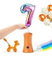 Balloon Pump Electric, Air Balloon Pump Portable Long Animal Blower Machine Blue/Orange/Pink/Purp...
