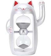 Lucky Cat Sand Timer Cute Hourglass Maneki-Neko Sandglass Timer reloj de Arena 15Min Sand Clock f...