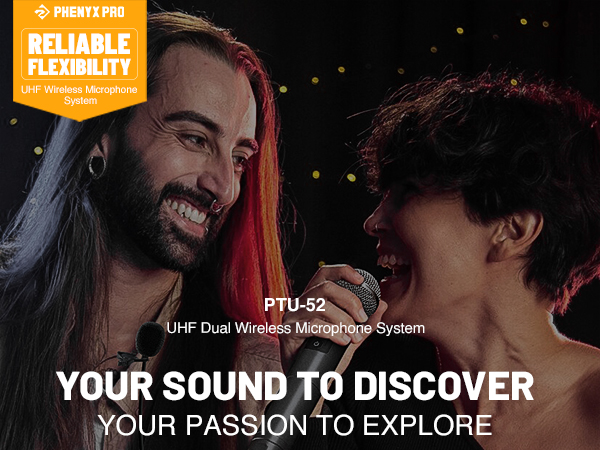 UHF Dual Wireless Microphone System