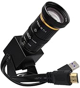 SVPRO HDMI USB Camera 4K 60fps USB3.0 Streaming Webcam with Zoom 5-50mm Telephoto Lens,10X Optica...