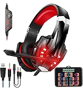Voice Changer Gaming Headset with Mic for Xbox One,PC,PS4,Over-Ear Headphones with Volume Control...