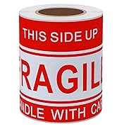 Hybsk 3x5 Inch This Side Up Warning Stickers for Shipping and Packing Total 100 Per Roll
