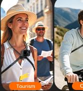 SVBONY Neck Mounts with Air Cushion for GoPro Hero 13/12/11/10/9, Insta 360 X5/X4/X3/Ace Pro 2, D...