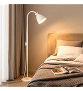 White Floor Lamp for Living Room Corners Bedroom Bedside Kids room dorm Library,9W LED tri Color ...