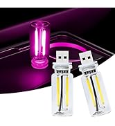 2-Pack Vintage USB LED Lights for Car Interior, Touch Dimmable Night Light - Retro Glass Bottle F...