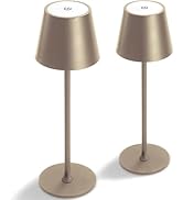 CASABOLA 2 Pack Cordless Table Lamp,Portable LED Desk Lamp, 5200mAh Battery Operated, 3 Color Ste...
