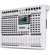Yamnweo GF12PRO Multi-Function 12-Channel Audio Mixer Large LCD Color Screen Stage Performance Mi...