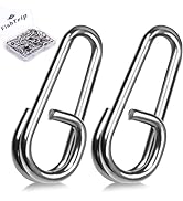 FishTrip Oval Split Rings Fishing - 50pcs Fishing Power Clips Snaps Quick Change for Lures Stainl...