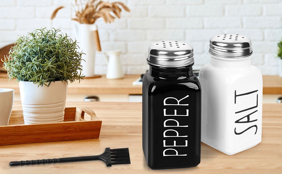 2 Pack Salt and Pepper Shakers Set