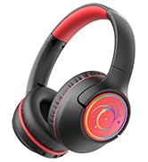 Kids Bluetooth Headphones, 85H Wireless Headphones for Kids, Colorful LED Lights, 85/94dB Safe Vo...