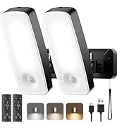 TANBABY 12000mAh Wireless Motion Sensor Outdoor Lights, Rechargeable Battery Operated Lights with...