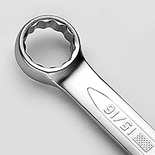 Combination Wrench - Durable SAE Inch Cr-V Steel High Strength Spanner in Sand Blasted Finish