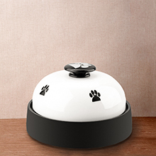 white dog bell