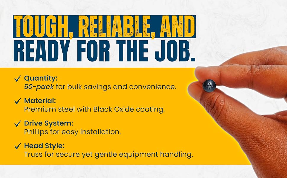 rackscrews rack mounting installation secure durable steel USA threading black oxide premium finish