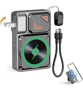 SEANCHEER P07 Magnetic Power Bank Charger 10000mAh Portable Charger with Built-in Cable and Folda...