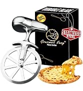 Unicycle Pizza Cutter Wheel, Durable Premium Stainless Steel One-Piece Sharp Blade, Mirror Polish...