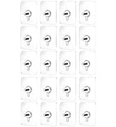 Juroicessry 20 Pcs No Drill Wall Hooks | Heavy Duty Adhesive Hangers for Kitchen, Bathroom and Ho...