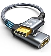 Highwings 4K Display Port to HDMI Adapter, Uni-Directional DP 1.2 Computer to HDMI 2.0 Screen, Di...